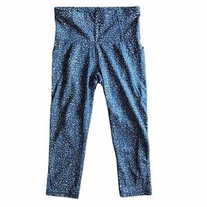 Xersion blue dot Capri high rise leggings small